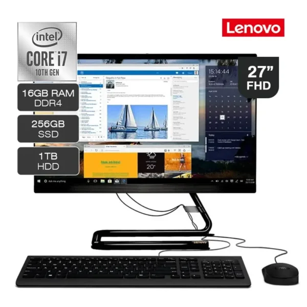 All in One Lenovo AIO 3 27IMB05 i7-10700T 1TB HDD + 256GB SSD 16GB RAM 27" Full HD