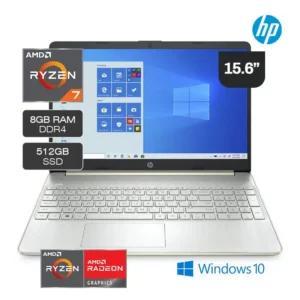 Laptop HP 15-EF1020LA Ryzen 7 4700U 512GB SSD 8GB RAM 15.6" HD