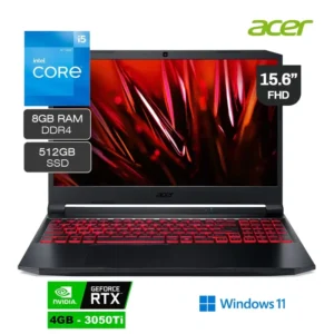 Laptop Acer Nitro 5 AN515-58-54RN Intel Core i5-12500H 512GB SSD 8GB RAM RTX3050ti 4GB 15.6" FHD