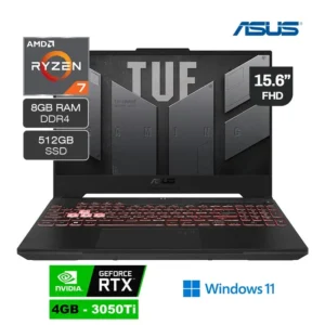 Laptop ASUS TUF Gaming FA507RE-A15 AMD Ryzen 7 6800H 512GB SSD 8GB RAM RXT3050Ti 15.6" FHD