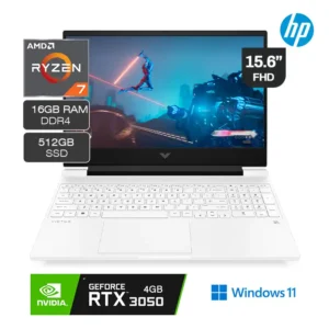 Laptop Gaming Victus 15-FB0109LA AMD Ryzen 7 512GB SSD 16GB RAM RTX 3050 15.6"