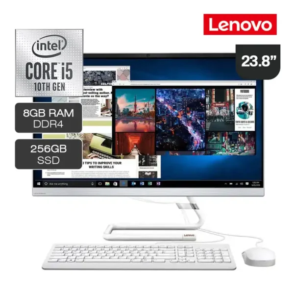 Lenovo IdeaCentre AIO 24IMB05 Intel Core i5 256GB SSD 8GB RAM 23.8" FHD
