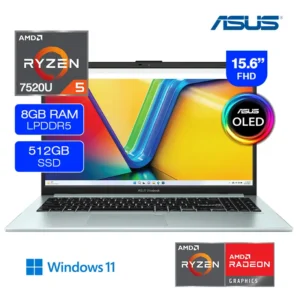 Laptop ASUS VivoBook E1504FA-NJ404W AMD Ryzen 5 7520U 512GB SSD 8GB RAM