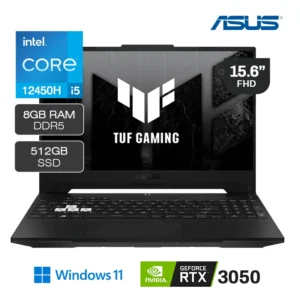 Laptop Gamer Asus TUF Dash F15 i5-12450H 512GB SSD 8GB RAM RTX 3050 15.6" FHD