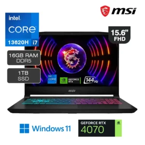 Laptop Gamer MSI Katana 15 B13VGK-484US i7-13620H 1TB SSD 16GB RAM Video GeForce RTX 470 15.6" FHD 144Hz