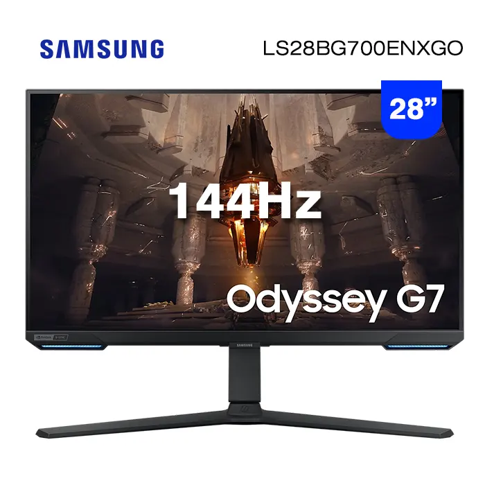 Monitor Gamer Samsung 28 Odyssey G7 LS28BG700 4K 3840 x 2160 UHD HDR400  1ms 144Hz - Electro A
