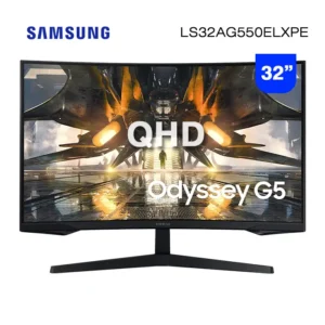Monitor Gamer Samsung 32" LS32AG550 Odyssey G5 2560x1440 QHD 1ms 165Hz