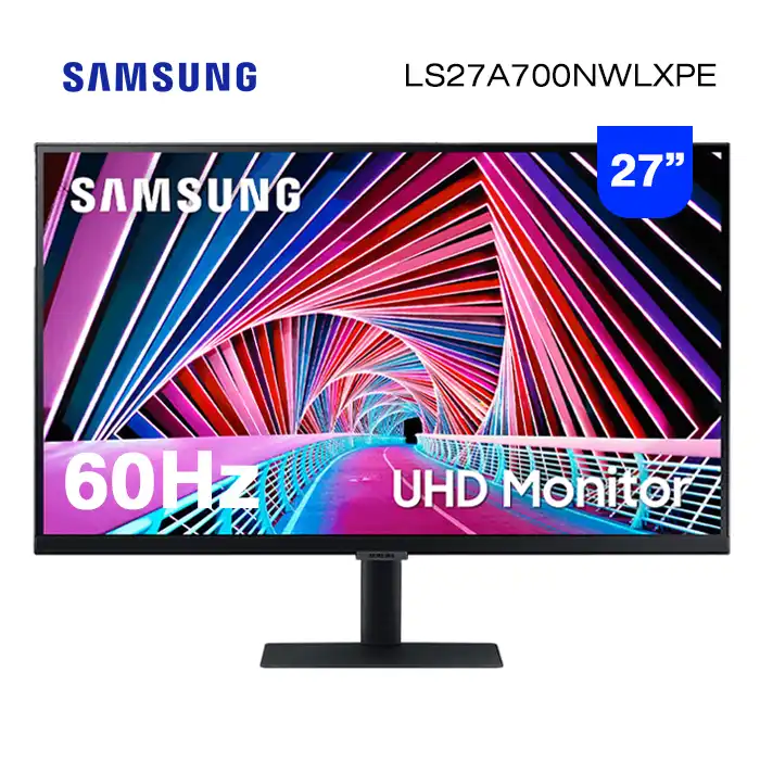 Monitor Samsung 27 UHD 4K 3840 x 2160 IPS 5ms 60Hz LS27A700NWLXPE -  Electro A