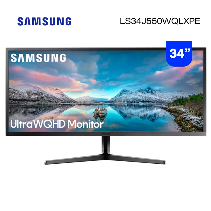 Monitor Samsung 34 UltraWide 21:9 LS34J550 3440x1440 2K 4ms 75Hz - Electro  A
