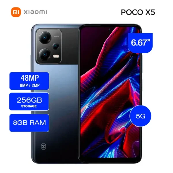 Celular Xiaomi POCO X5 5G 8GB RAM 256GB Almacenamiento 6.67"