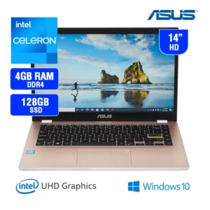 Laptop Asus E410MA Celeron N4020 4GB RAM 128GB SSD LED 14" HD