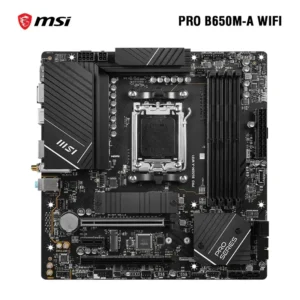 Placa Madre MSI PRO B650M-A WIFI Chipset AMD Ryzen 7000 DDR5 M-ATX
