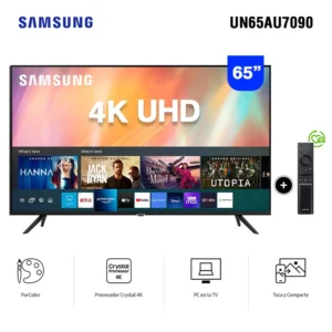 Televisor Smart Samsung UHD 4K UN65AU7090 65" Procesador Crystal 4K