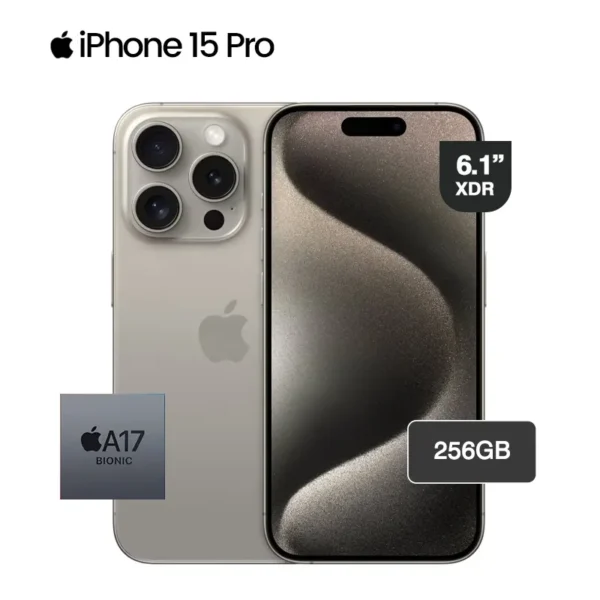 IPhone 15 Pro 256GB Chip A17 Bionic Pantalla XDR 6.1 - Electro A