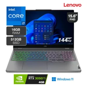 Laptop Lenovo Legion 5 15IAH7 Core i7-12700H 16GB RAM 512GB SSD RTX3050 Ti 4GB 15.6" FHD