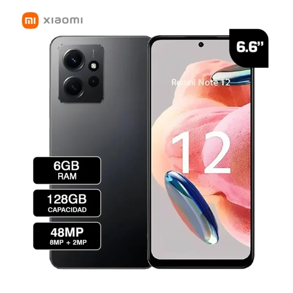 Smartphone XIAOMI Redmi Note 12 (6.67'' - 4 GB - 128 GB - Gris)
