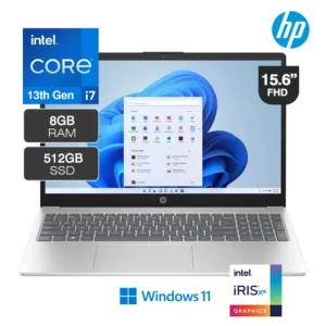 Laptop HP 15-FD0008LA Core i7-1355U 8GB RAM 512GB SSD 15.6" FHD