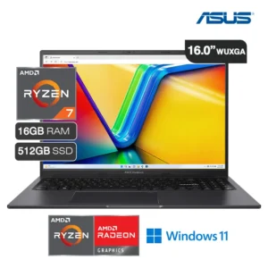Laptop Asus VivoBook 16X M3604YA-MB058 RYZEN 7-7730U 16GB RAM 512GB SSD 16" XUXGA
