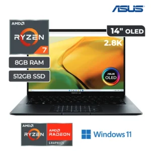 Laptop Asus ZenBook 14 OLED Ryzen 5 7530U 8GB RAM 512GB SSD 14" 2.8K OLED