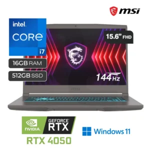 Laptop Gamer MSI Thin 15 B12VE Intel Core i7-12650H 16GB RAM 512GB SSD RTX 4050 6GB 15.6" FHD