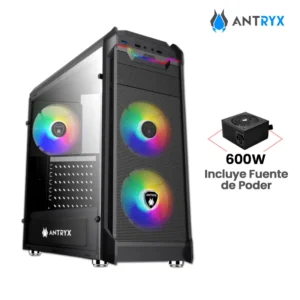 Case Antryx RX Vortex TG con fuente B600W USB 3.0 USB 2.0