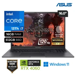 Laptop Gamer Asus 16X K3605VV-BB74 Intel Core i7-13700H 16GB RAM 512SSD RTX 4060 16" WUXGA