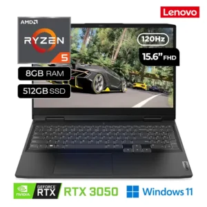 Laptop Gamer Lenovo IdeaPad Gaming 3 15ARH7 Ryzen 5 6600H 8GB RAM 512GB SSD RTX 35050 15.6" FHD