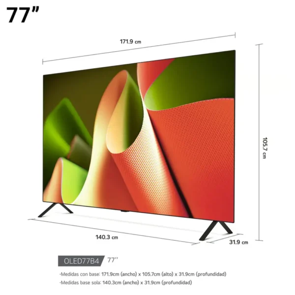 Televisor LG OLED UHD 77 pulgadas 4K con ThinQ AI
