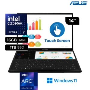 Laptop ASUS ZenBook DUO UX8406MA-DS76T Intel Core Ultra 7-155H RAM 16GB SSD 1TB 14" WUXGA TouchScreen