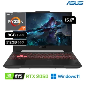 Laptop Gamer ASUS TUF FA507RF-EH71 Ryzen 7-6800HS RAM 8GB SSD 512GB RTX 2050 15.6" FHD