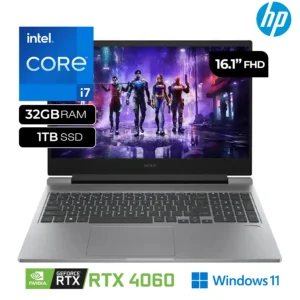 Laptop Gamer HP OMEN 16-AE0073 Intel Core i7-14650HX RAM 32GB Disco SSD 1TB RTX 4060 16.1" FHD