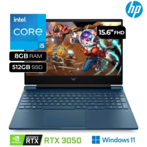 Laptop Gamer HP Victus 15-FA0033 Intel Core i5-12450H RAM 8GB SSD 512GB RTX 3050 15.6" FHD