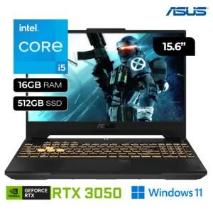 Laptop Gamer ASUS TUF F15 FX507ZC4-HN087 Intel Core i5-12500H RAM 16GB Disco 512GB RTX 3050 15.6" FHD