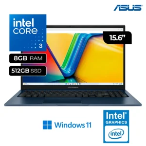 Laptop ASUS Vivobook 15 X1504VA-NJ946 Intel Core i3-100U RAM 8GB Disco 512GB SSD 15.6" FHD