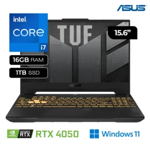 Laptop Gamer ASUS TUF F15 FX507VU-LP180 Intel Core i7-13620H RAM 16GB Disco 1TB SSD RTX 4050 15.6" FHD