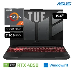 Laptop Gamer ASUS TUF FA507NUR-LP005 Ryzen 7 7435HS RAM 16GB Disco 512GB SSD RTX 4050 15.6"