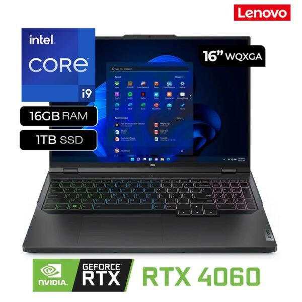 Laptop Lenovo Legion Pro 5 16IRX9 Intel Core i9-14900HX RAM 16GB Disco 1TB SSD 16" WQXGA