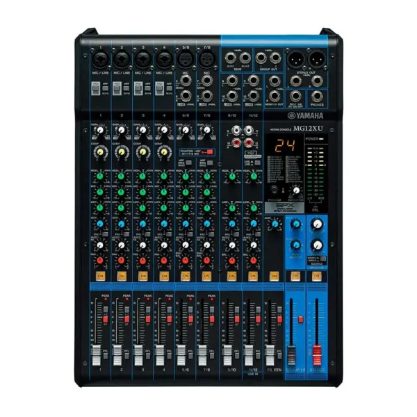 Mezclador 12 Canales Yamaha MG12XU con USB y Efectos