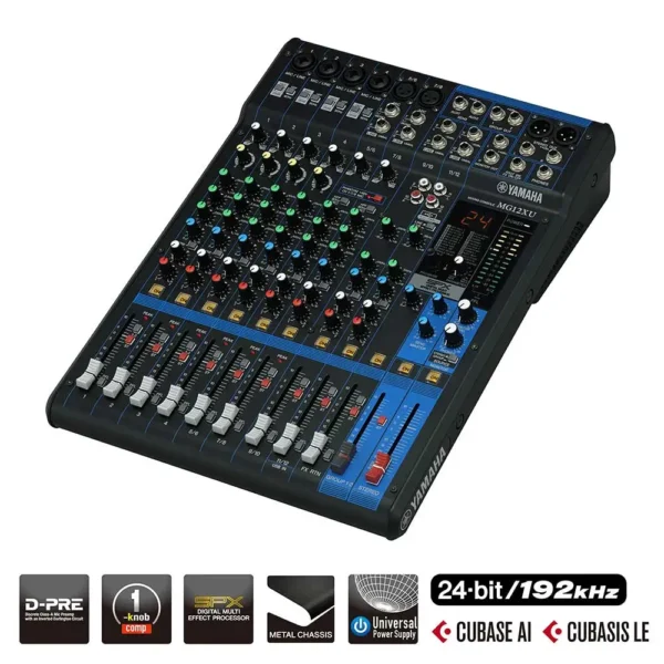 Mezclador 12 Canales Yamaha MG12XU con USB y Efectos