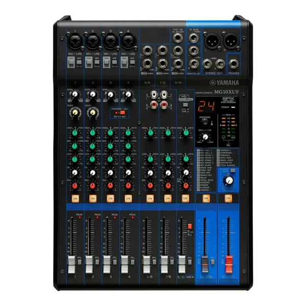 Mezcladora Análoga Yamaha MG10XUF 10 Canales con Faders