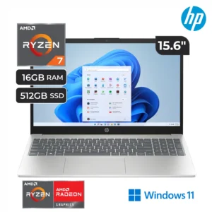 Laptop HP 15-FC0012LA Ryzen 7 RAM 16GB SSD 512GB 15.6" FHD