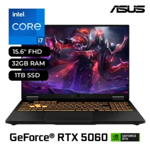 Laptop Gamer ASUS TUF FX608JMR-F16.I175060 Intel Core i7-14650HX 32GB RAM 1TB SSD RTX 5060 8GB 16" WUXGA