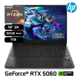 Laptop Gamer HP Omen 16-AP0053DX Ryzen 9 8940HX 32GB RAM 1TB SSD RTX 5060 8GB 16" 2K 144Hz