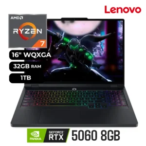 Laptop Gamer Legion Pro 5 16ADR10 Ryzen 7 8745HX 32GB RAM 1TB SSD RTX 5060 8GB 16" OLED