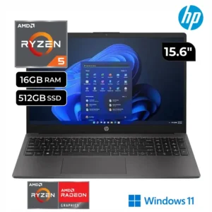 Laptop HP 255 G10 Ryzen 5 7520U 16GB RAM 512GB SSD 15.6" HD