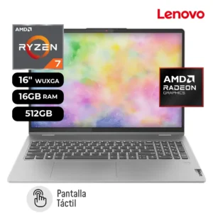 Laptop Lenovo IdeaPad Flex 5 16ABR8 Ryzen 7 7730U 16GB RAM 512GB SSD 16" PANTALLA TACTIL