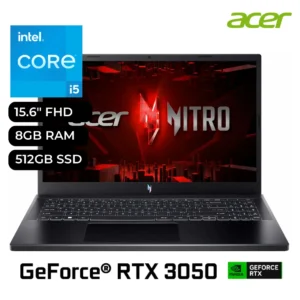 Laptop Acer Nitro V15 ANV15-51-56GH Intel Core i5-13420H 8GB RAM 512GB SSD RTX 3050 6GB 15.6" FHD