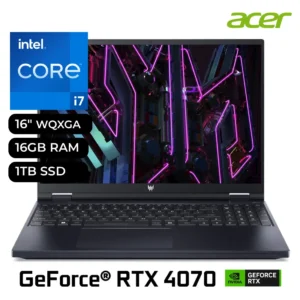 Laptop Acer Predator Helios 16 Intel Core i7-13700HX 16GB RAM 1TB SSD RTX 4070 8GB 16" WQXGA 240Hz