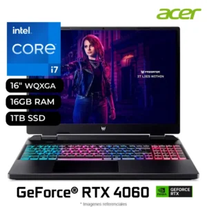 Laptop Acer Predator Helios NEO 16 PHN16-71-788N Intel Core i7-13700HX 16GB RAM 1TB SSD RTX 4060 8GB 16" WUXGA