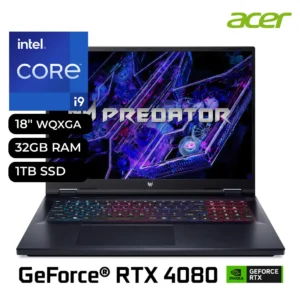 Laptop Gamer Acer Predator Helios 18 Intel Core i9-14900HX 32GB RAM 1TB SSD RTX 4080 12GB 18" WQXGA